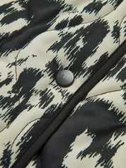 Aurore Castellano | Letvatteret Leopard-Print Jakke med Grafisk Kant
