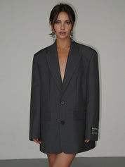 Gabriela Stenmark | Oversized Blazer i Sort – Moderne Minimalistisk Design
