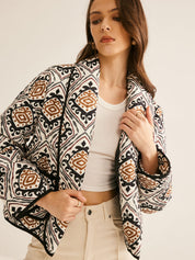 Ottavia Rigatoni | Quiltet Boho Bomber Jakke i Jordfarver