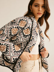 Ottavia Rigatoni | Quiltet Boho Bomber Jakke i Jordfarver