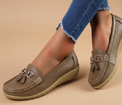 Chloé Dubois | Elegante slip-on loafers med frynsedetalje