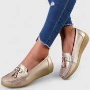 Chloé Dubois | Elegante slip-on loafers med frynsedetalje