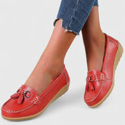 Chloé Dubois | Elegante slip-on loafers med frynsedetalje