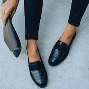 Alessia Laurent | Elegante loafers i krokopræget læderlook