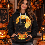 Black Cat Society | Black Cat Halloween Hoodie For Women