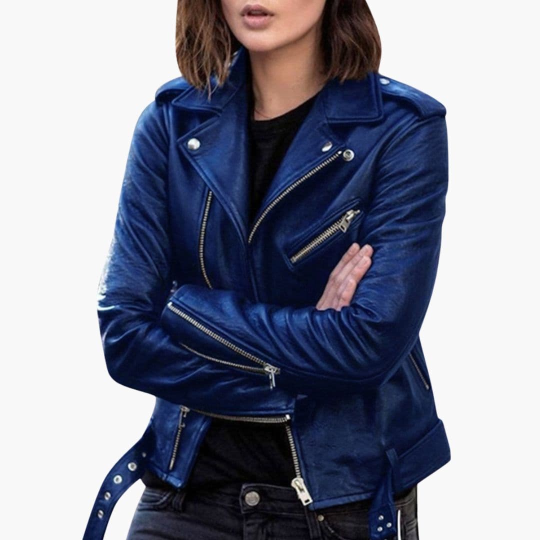 Valentina Rossi | Elegant bikerjakke til kvinder i luksuriøst læderlook