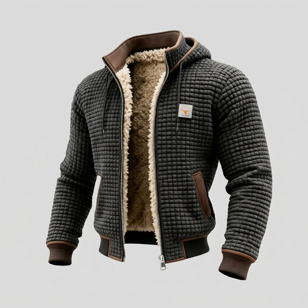 Frederik Aabo | Steppjacke mit Kapuze und Teddyfutter