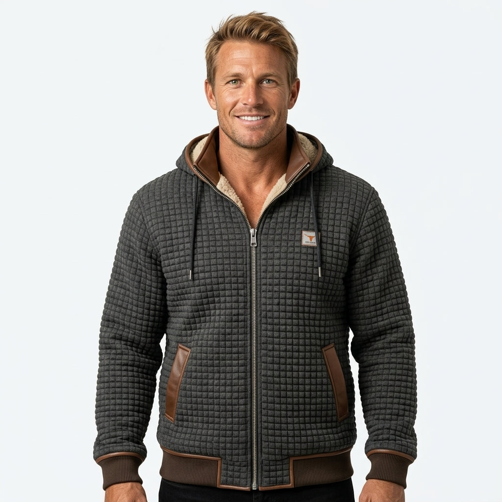 Frederik Aabo | Steppjacke mit Kapuze und Teddyfutter