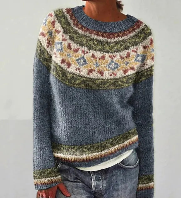 Élise Dupont | Strikpullover med retro mønster