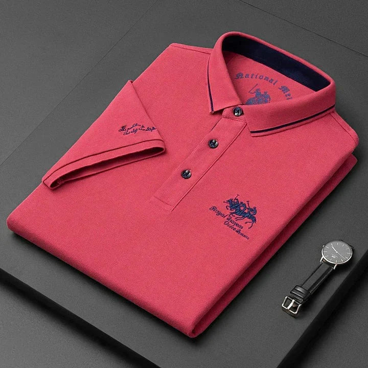 Oscar Lindstrøm | Klassisches Poloshirt mit gesticktem Logo