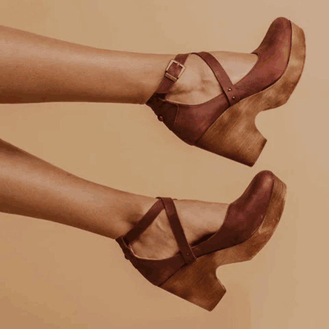 Livia Santorini | Platform hæle med elegant spænderem