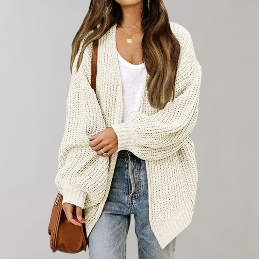 Alma Kolding | Oversized-Strickcardigan mit offener Vorderseite