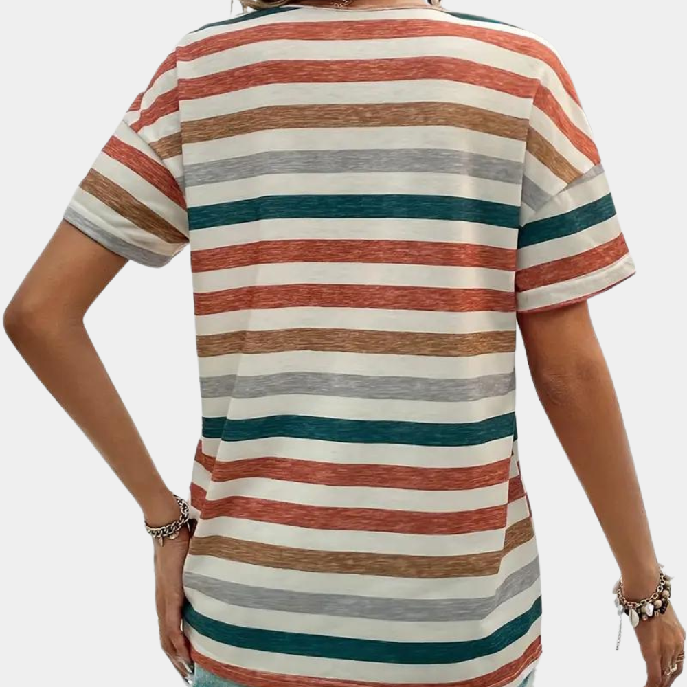 Élise Moreau | Stribet T-shirt med afslappet pasform