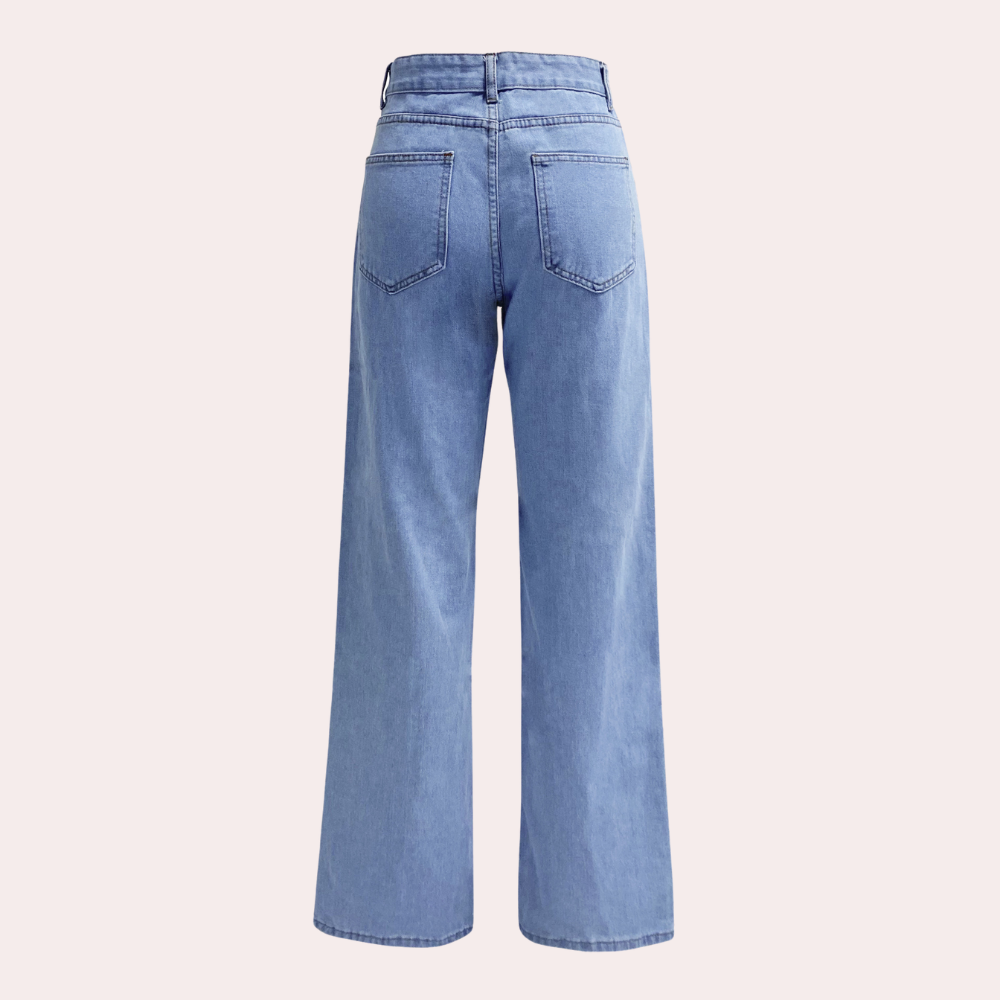 Astoria Kensington | High-Waist Straight-Leg Jeans i klassisk blå denim