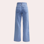 Astoria Kensington | High-Waist Straight-Leg Jeans i klassisk blå denim