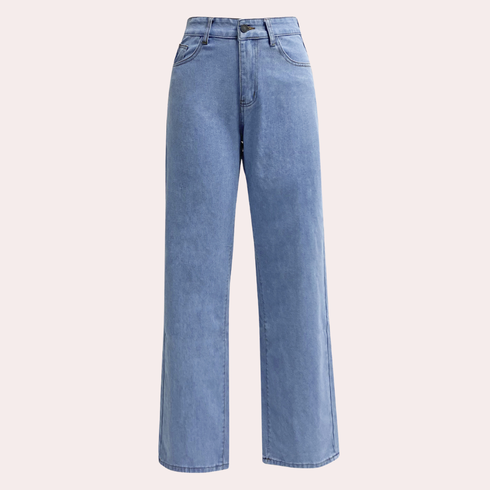 Astoria Kensington | High-Waist Straight-Leg Jeans i klassisk blå denim