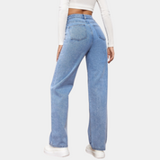 Astoria Kensington | High-Waist Straight-Leg Jeans i klassisk blå denim