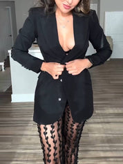 Alessia Ricci | Elegant sæt med blazer og broderede lacebukser