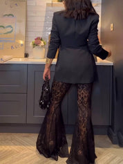 Bianca Moreau | Elegant sæt med blazer og lacebukser i luksuriøst design