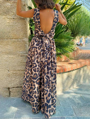 Valeria Moreau | Leopardprint sommersæt med elegant maxinederdel