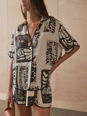 Noa Bellucci | Sommerligt sæt med grafisk print og shorts