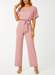 Natalia Castellano | Elegant Jumpsuit i Sort med Bånd-detalje