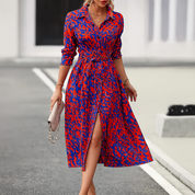 Chloé Laurent | Midi skjortekjole med elegant print