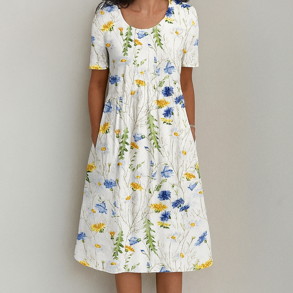Élise Moretti | Vintage Blomsterkjole med Romantisk Charme