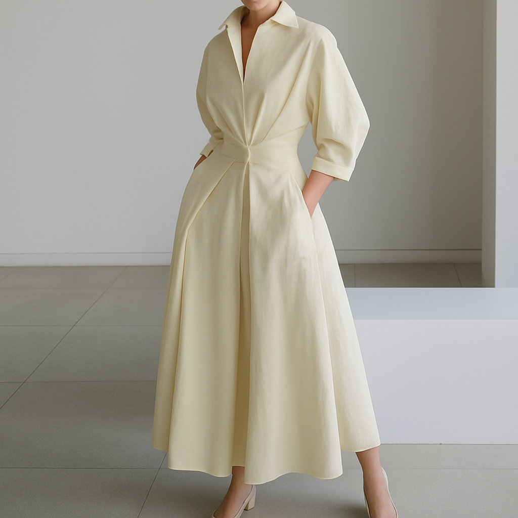 Aurora Moretti | Elegant luksus maxi kjole med lag