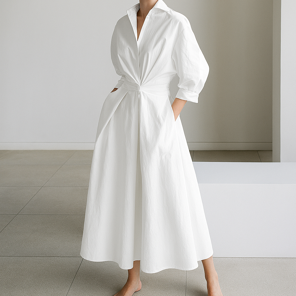 Aurora Moretti | Elegant luksus maxi kjole med lag