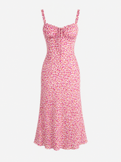 Sophie Laurent | Midi-sommerkjole med blomsterprint og bustier-detalje