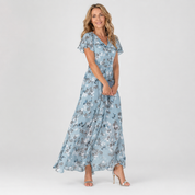 Amélie Dupont | Blomstret Maxi Kjole med Elegant Silhuet