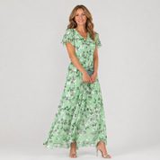 Amélie Dupont | Blomstret Maxi Kjole med Elegant Silhuet