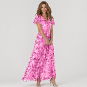 Amélie Dupont | Blomstret Maxi Kjole med Elegant Silhuet
