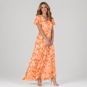 Amélie Dupont | Blomstret Maxi Kjole med Elegant Silhuet