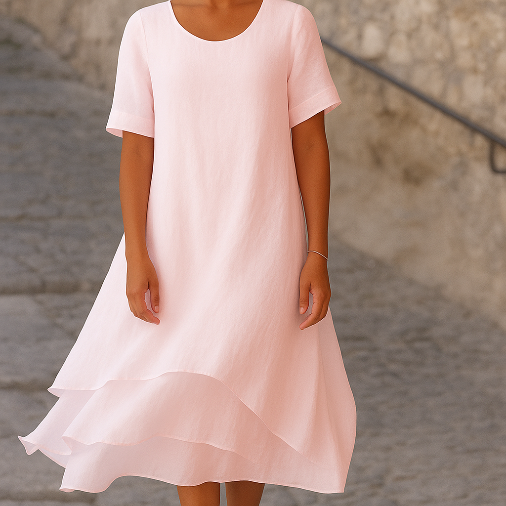 Camilla Moretti | Elegant midi kjole med slids til kvinder