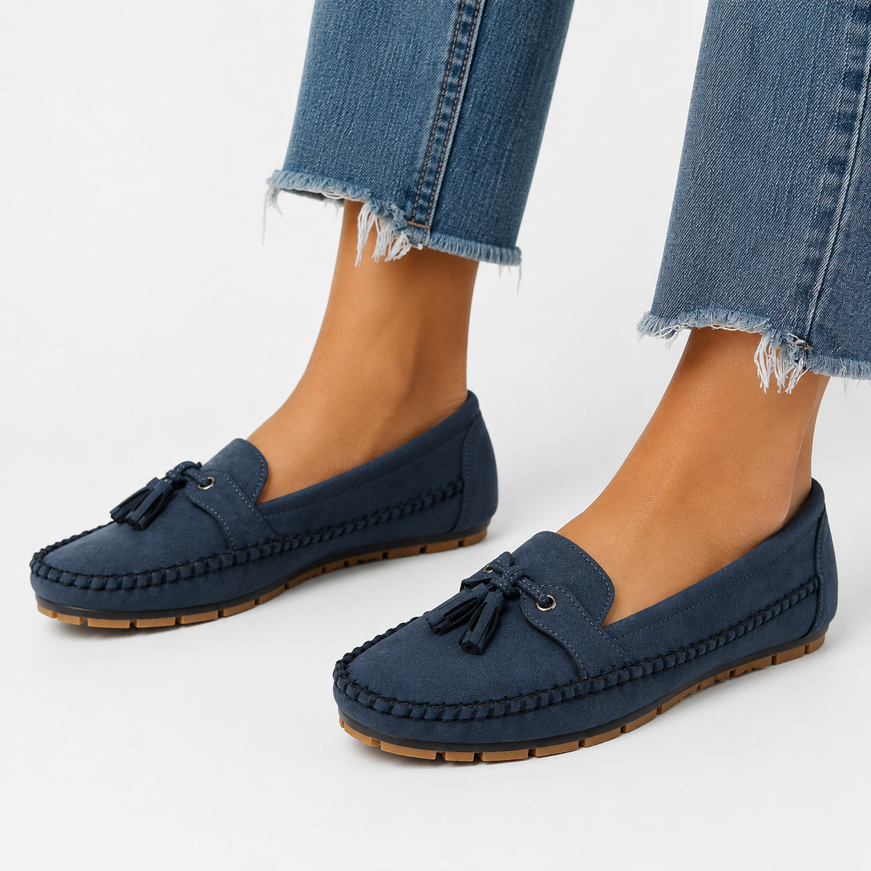 Claire Whitmore | Ruskindsloafers med kvast til kvinder
