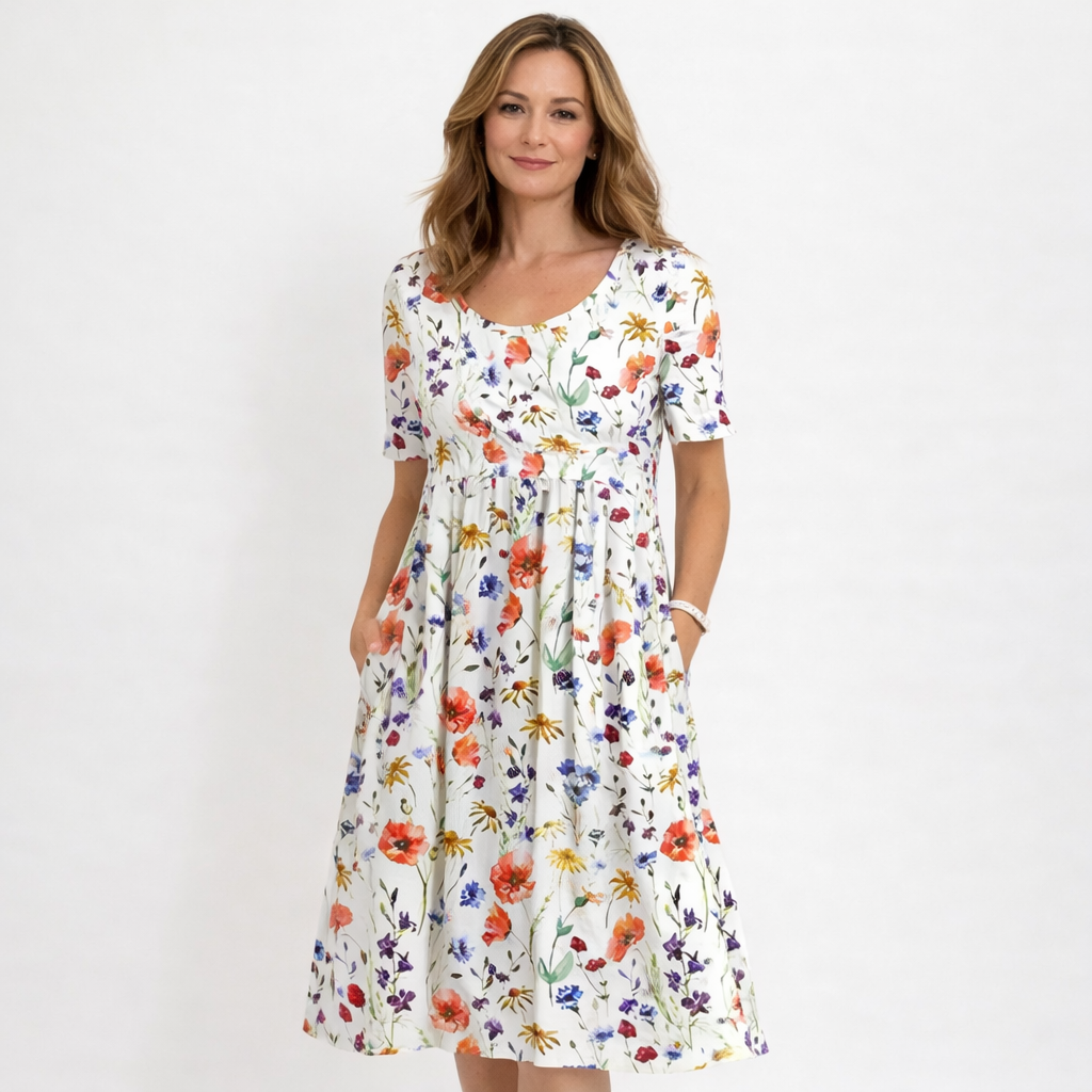 Élise Moretti | Vintage Blomsterkjole med Romantisk Charme