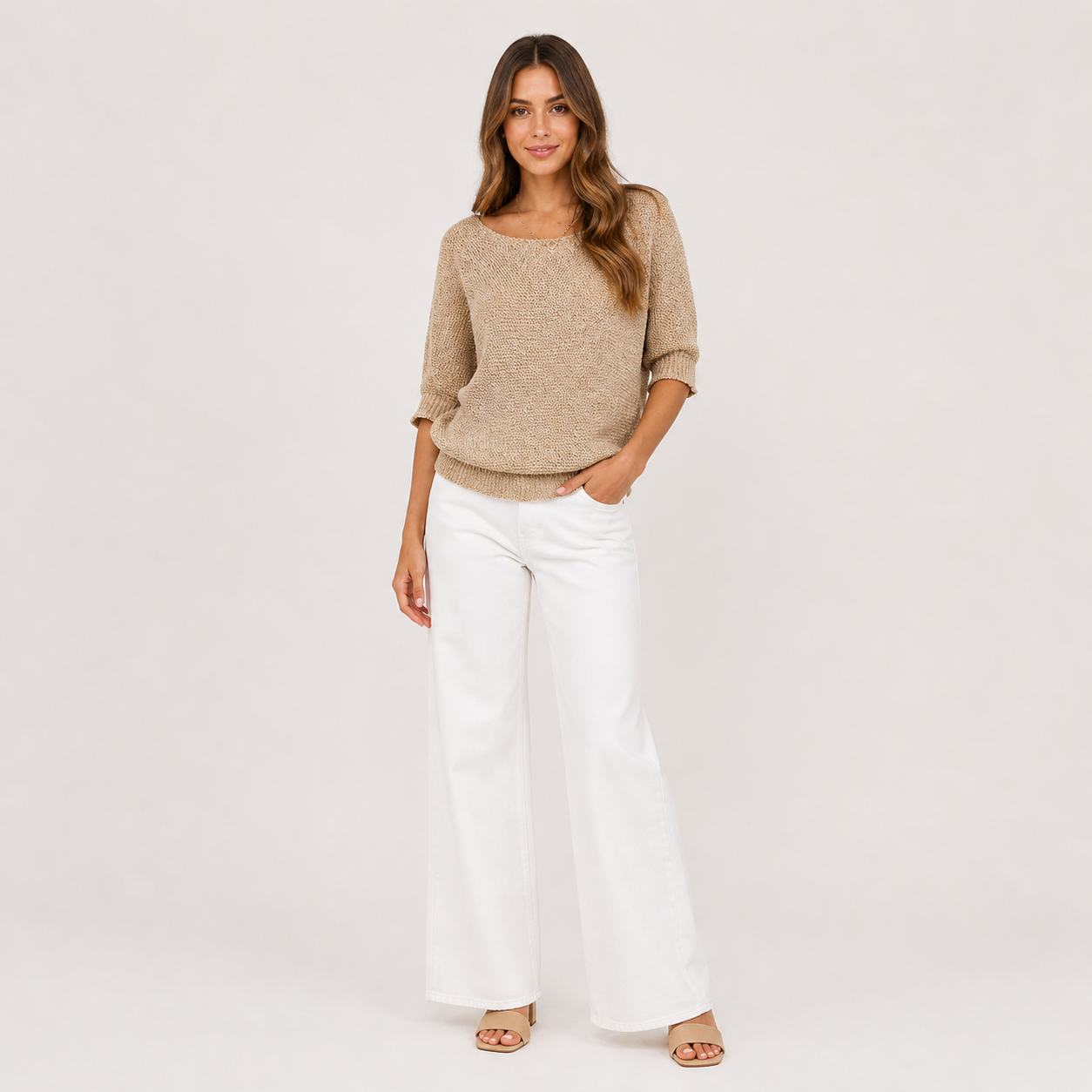 Olivera Sinclair | Midi-sweater i blød uldbinding