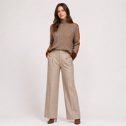 Cordelia Ashburn | Stribet Sweater i Varm Hverdag-Stil