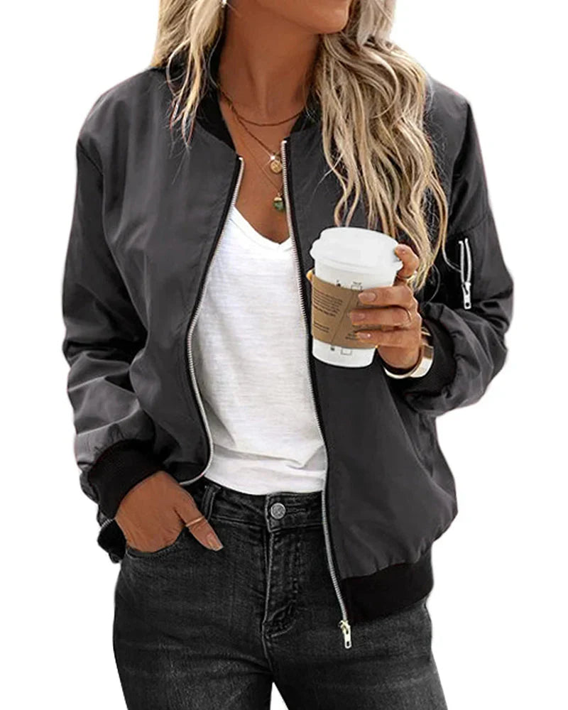 Malene Fog | Bomber Jacket with Cut-Out Shoulder Detail