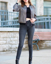 Malene Fog | Bomber Jacket with Cut-Out Shoulder Detail
