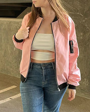 Malene Fog | Bomber Jacket with Cut-Out Shoulder Detail