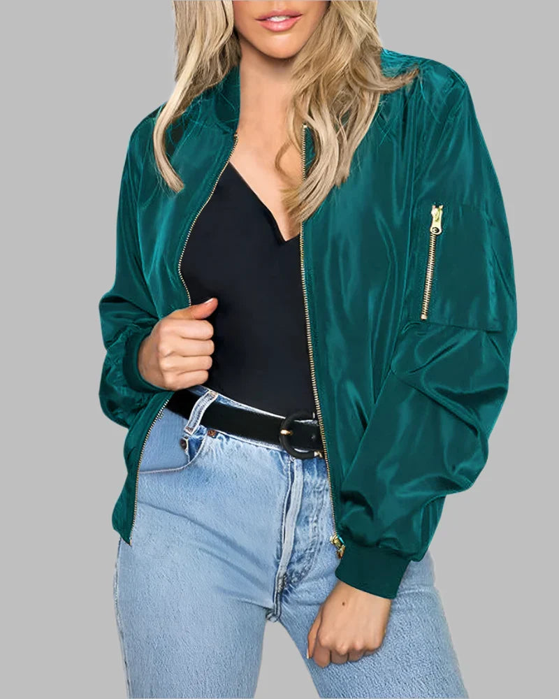 Malene Fog | Bomber Jacket with Cut-Out Shoulder Detail