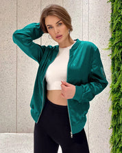 Malene Fog | Bomber Jacket with Cut-Out Shoulder Detail
