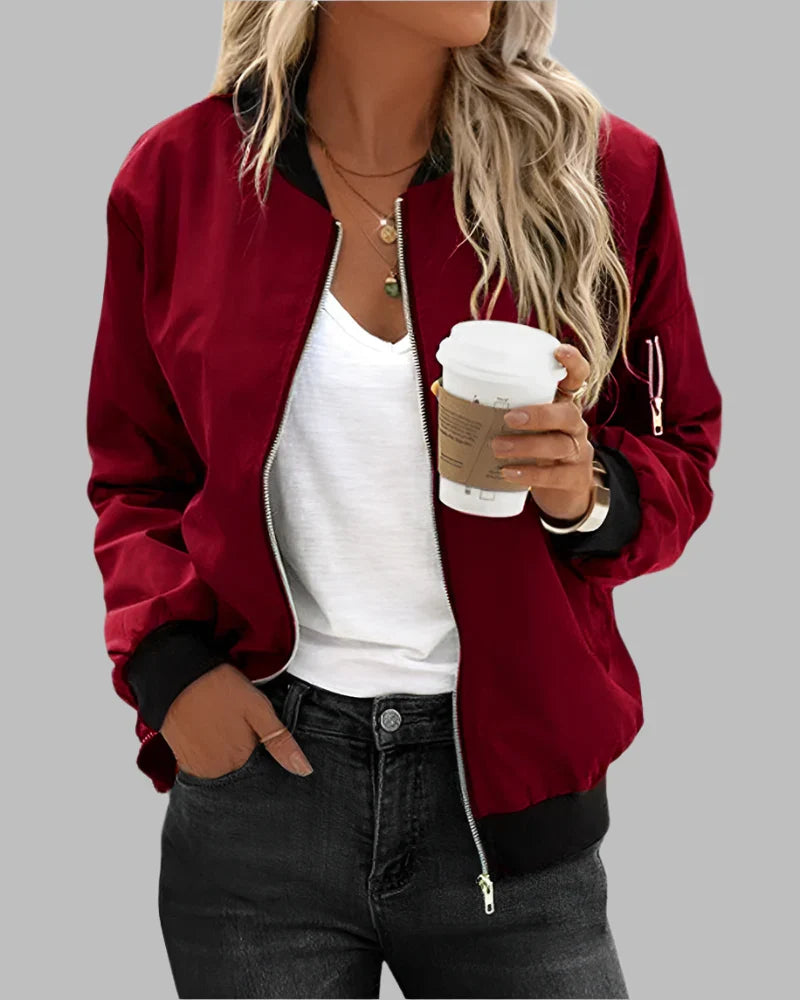 Malene Fog | Bomber Jacket with Cut-Out Shoulder Detail