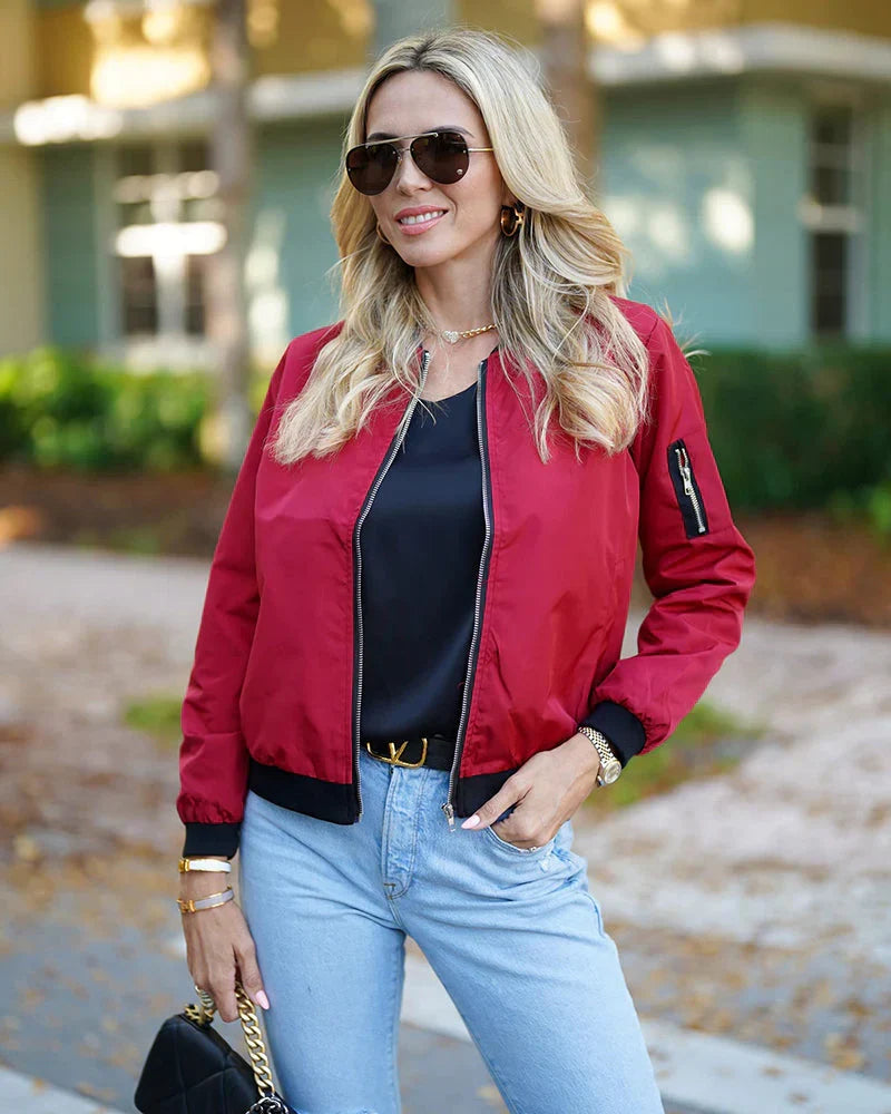 Malene Fog | Bomber Jacket with Cut-Out Shoulder Detail