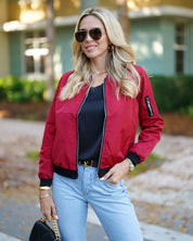 Malene Fog | Bomber Jacket with Cut-Out Shoulder Detail
