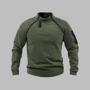 Frode Skarsgaard | Vindtæt Fleece-Sweater med Kontrastlynlås