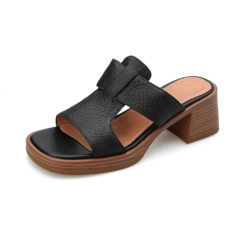 Sofia Bellini | Komfortable sandaler til kvinder med blokhæl og brede remme
